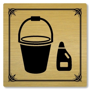 Úklidová místnost, 80x80mm, zlatá, Nebraska